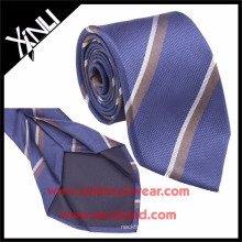 Corbata de seda doblada azul marino del lazo del telar jacquar de 7 marrones para hombre